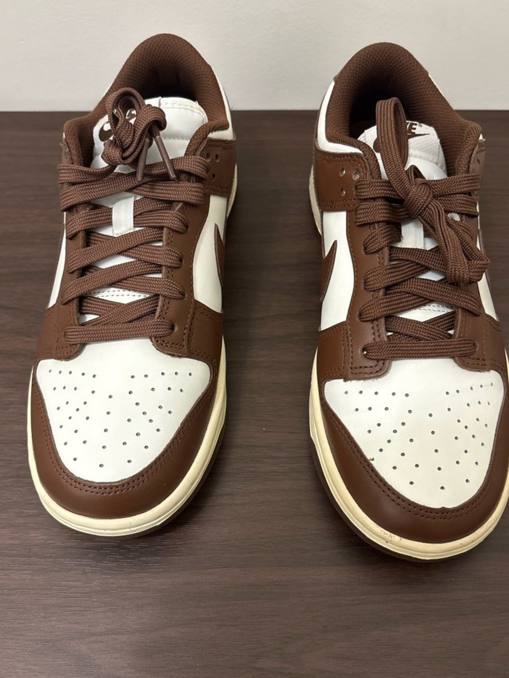 Nike womens dunks size7.5 Brown and White Low-Top Sneakers